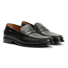 (Black, 10 (Adults')) Ben Sherman Hester Leather Men's Black Loafers