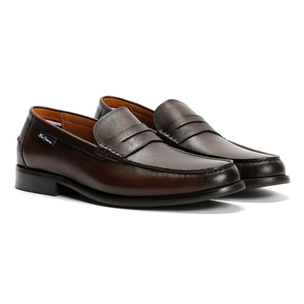 Ben Sherman (Brown, 12 (Adults')) Hester Leather Men's Brown Loafers