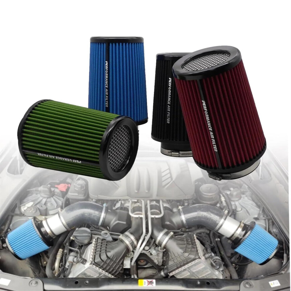 Inlet Air Pipe Car Air Filter Cold Air Intake Universal Intake Hose 76Mm 89Mm 101Mm For Sport Racing Engine Blue 9016109198518