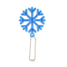 Kids Reflector Pendants Snowflake Shape Bag Pendant Night Safety For Walking And Cycling Light Blue