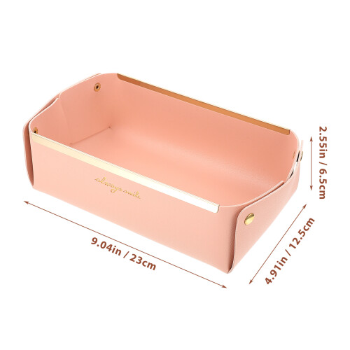 Tablett Desktop Schlüssel Halter Lederner Schmuck Organizer 2
