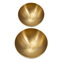 2Stk Goldfarbene Schüsseln Für Müsli Snack Suppe Salat