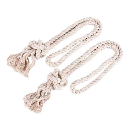 8 Retro Quaste Strick Gardinenband Beige 1