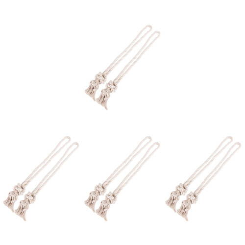 8 Retro Quaste Strick Gardinenband Beige 2