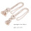 8 Retro Quaste Strick Gardinenband Beige 10