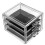 1Pc Home Desktop Storage Box For Cosmetics (Black, Transparent) 4