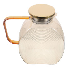 Glass Wasserkaraffe Mit Deckel 2000 Ml Für Kühlschrank Und Getränke