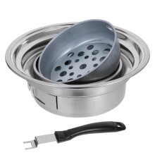 Charcoal Grill Round Stainless Steel Stove For Indoor Outdoor Bbq