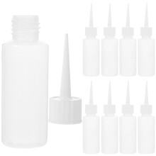 20pcs 50ml white plastic squeeze bottles for liquid glue dispensing