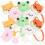 10Pcs Silicone Straw Covers With Cartoon Animal Tips 1