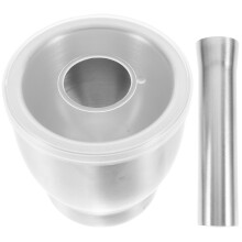 One Set Stainless Steel Garlic Mortar With Pp Lid And Mashing Rod