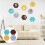 8pcs felt hexagon tile wall board self-adhesive memo board 3