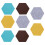 8pcs felt hexagon tile wall board self-adhesive memo board 2