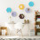 8pcs felt hexagon tile wall board self-adhesive memo board 7