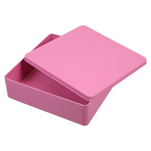 Large Pink Tinplate Storage Box With Lid For Cookies Snacks Presents