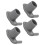 Adult Walker Accessories Tpr Silver 4pcs 1