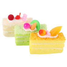 3Pcs Bolo De Espuma , Decoração Falsa Para Fotografia Cafeteria