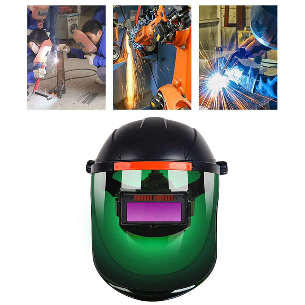 Electric Welding Helmet Solar Powered Auto-Darkening Adjustable Arc Welding Shield 9354506058159