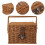 Handle Woven Korb Tragbarer Eiablagehalter Picknickkorb Mit 3