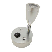 -Leselampe Mit Gebürstetem Nickel-Schirm 3000k 3W 12V Für