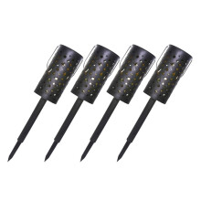 4 stk eisen solarlicht dekorative projektionslampe garten hof rasen