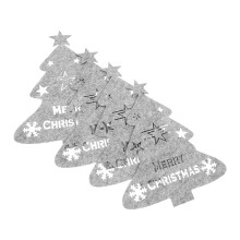 8 Merry Christmas Besteckhüllen Silberne Gabelhüllen