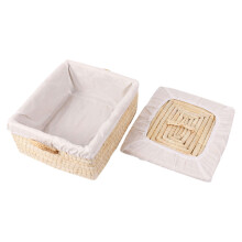 1 Strohkorb Essensservierplatte Küchenorganizer (Beige)