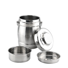 Vakuum Lunchbox Doppelwandig Isoliert 3 L Silber