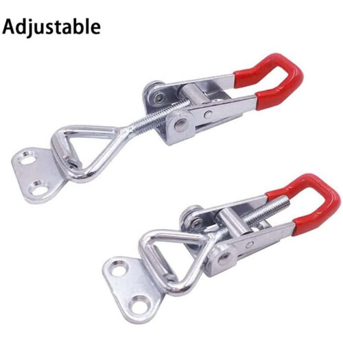 Pull Latch Clamp 12X Adjustable Toggle Clamp 6-Piece Set Pull Action Latch 150 Kg 330 Lbs Holding Capacity 2