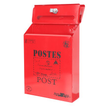 2Pcs Wall Mount Mailbox Vintage Iron Locking Letter Box