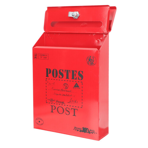 2Pcs Wall Mount Mailbox Vintage Iron Locking Letter Box