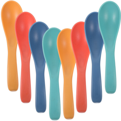 8 weizenstroh-löffel, portable - und abendessenslöffel 2