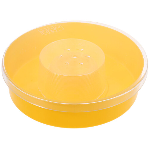 Plastic Round Bee Feeder Hive Feeding Bowl Water Dish