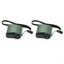 Hand Crank USB Chargers 2-Pack Portable Self-Powered Chargers For Remote Locations And Travel Blue