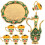 1 Set Wine Pot Tea Set with Delicate Cups Vintage Style 1