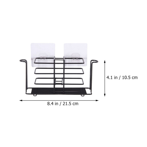 Sturdy Storage Holder Black Iron For Bathroom And Kitchen Use 1