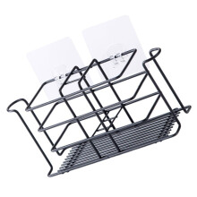 Sturdy Storage Holder Black Iron For Bathroom And Kitchen Use