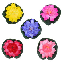 15 Pcs Artificial Floating Water Lily Eva Lotus Pond Decor 10Cm