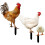 Garden Stakes Decor Acrylic 3pcs 4