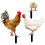 Garden Stakes Decor Acrylic 3pcs 8