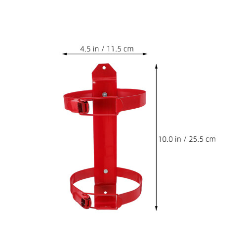 2Pcs Fire Extinguisher Stand: Universal Wall Mount Bracket Red 1