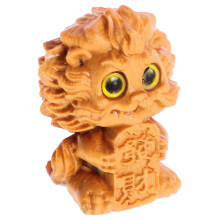 4er- schnitzerei mini drachen figur cartoon holzhandwerk