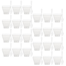 60 Sets Transparante Dessertbeker Voor Feest Pudding Cupcake Met