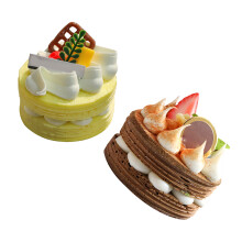 2 Stuks Realistische Simulatie Cake Voor Decoratie En Fotoshoot