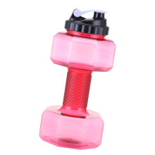 1St Wasserflasche In Hantelform Für Fitness Und Training (Rot)