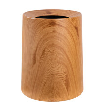 1St Drehbarer Abfalleimer Holzoptik Versteckter Konischer Behälter