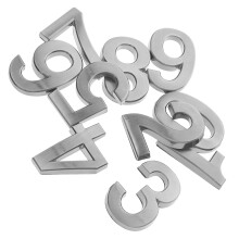 40 Selbstklebende 3D Für Außen Adressschilder Grau