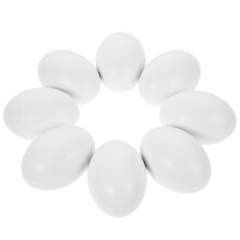 16 Pcs Artificial Wood Eggs Craft DIY Fake Egg Decorations