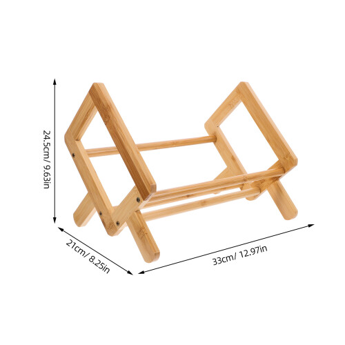 Bamboo Book Rack Reading Holder Kitchen Recipe Stand Desktop Organizer 1