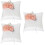 3Pcs Wedding Ring Pillow White Cushion With Flower Holder 7